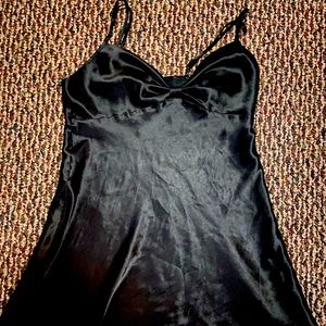 Pretty black satin dress
